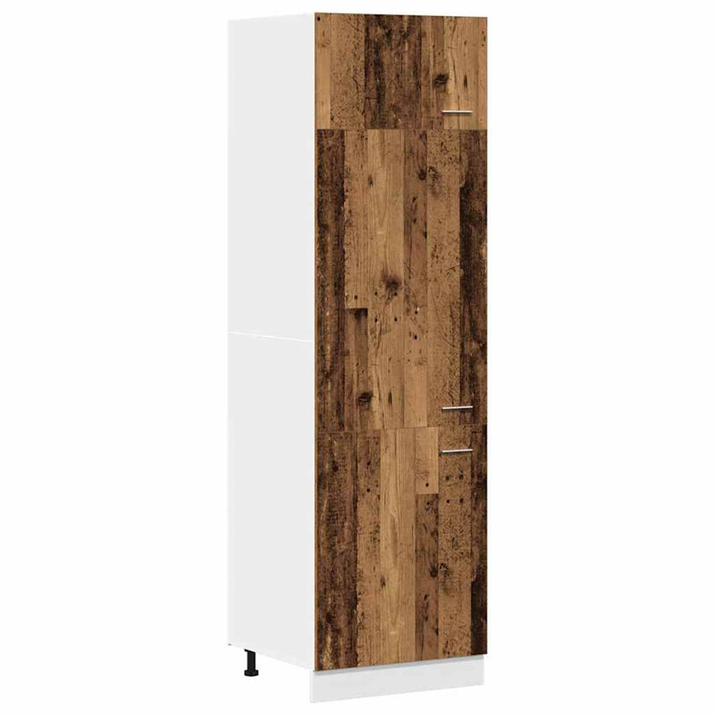 Refrigerator Cabinet Lyon 60x57x207 cm Engineered Wood, Old Wood