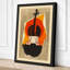 Violin in Flame Geometric 1 Piece Wrapped Canvas Wall Art-1768300156-1768300159