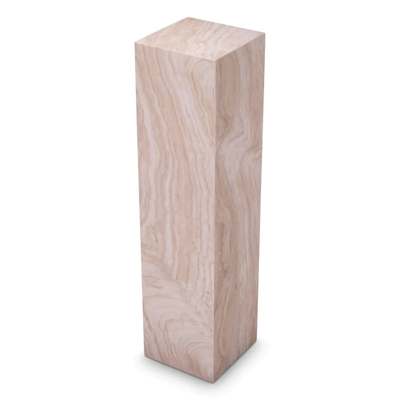 The Met x Eichholtz Plant Stand in Beige, 47.24" H x 11.81" W x 11.81" D