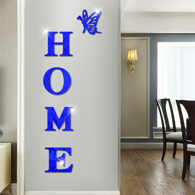 Acrylic Flexible Mirror Sheets  Self Adhesive Mirror Tiles Home Wall Stickers Non Glass Safe Reflective Home Family Slogan For Home Wall DIY Decor