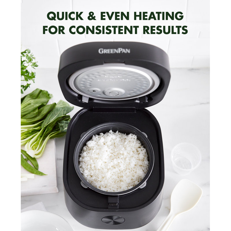 GreenPan Traditional Rice & Grain Cooker, Black