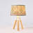 Wooden Tripod Table Lamp Set With Ditsy Floral Shade-114287868