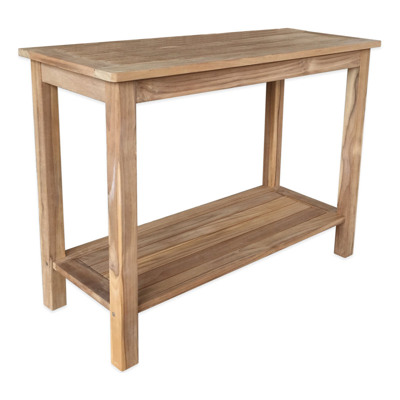 Funk Rectangular Teak Solid Wood Outdoor Buffet & Console Table - 100 cm W 45 cm D