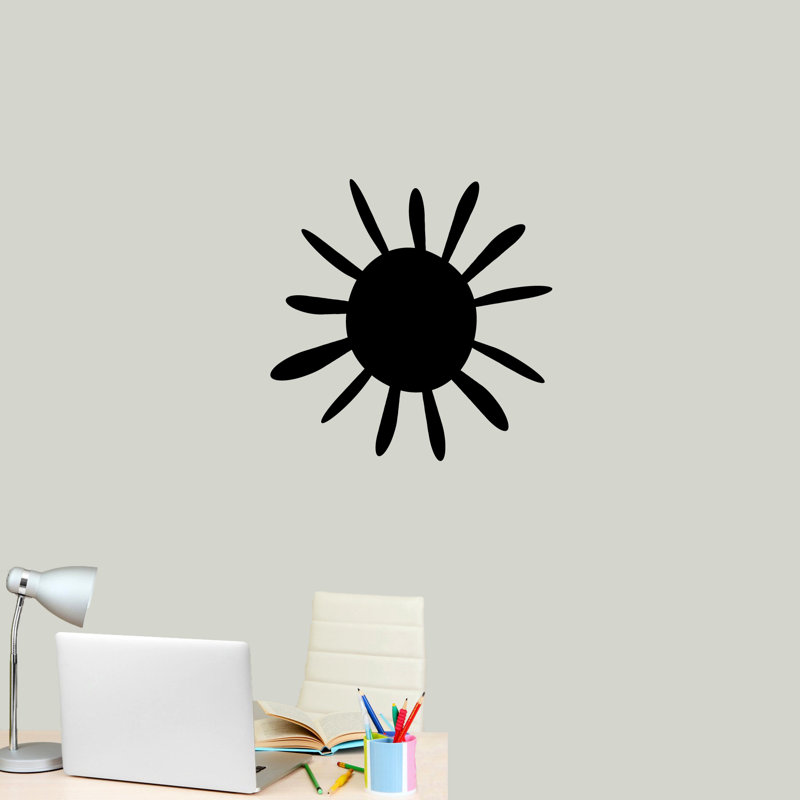 Adhésif décoratif soleil d'été, Noir