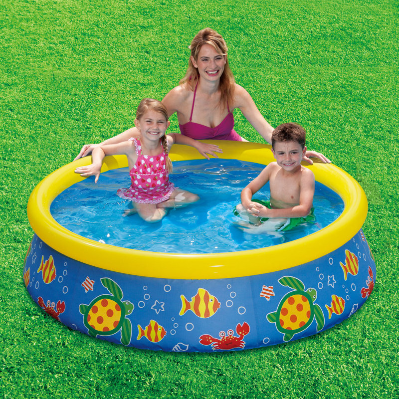 Summer Waves Round Inflatable Pool 15'' H x 180'' W x 180'' L