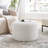 Regeani 24" Modern Round Upholstered Pouf Ottoman-984169981