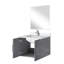 Lavabo de baignoire avec robinet et miroir à DEL-2045138743-2045138749