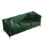 Canapé Chesterfield 3 places moderne en velours de 210 cm (82,67 pouces) pour salon, avec 2 coussins-1861183102
