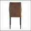 Ensemble de 4 chaises de salle à manger brunes et noires à motif coquillage-483460839