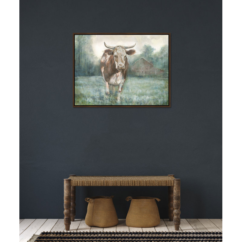 Curious Cow Painting by Jacob Lincoln, Glass Coat