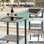 Ensemble de chaises avec accoudoirs modernes en fer toutes saisons avec table d'appoint-1998444135
