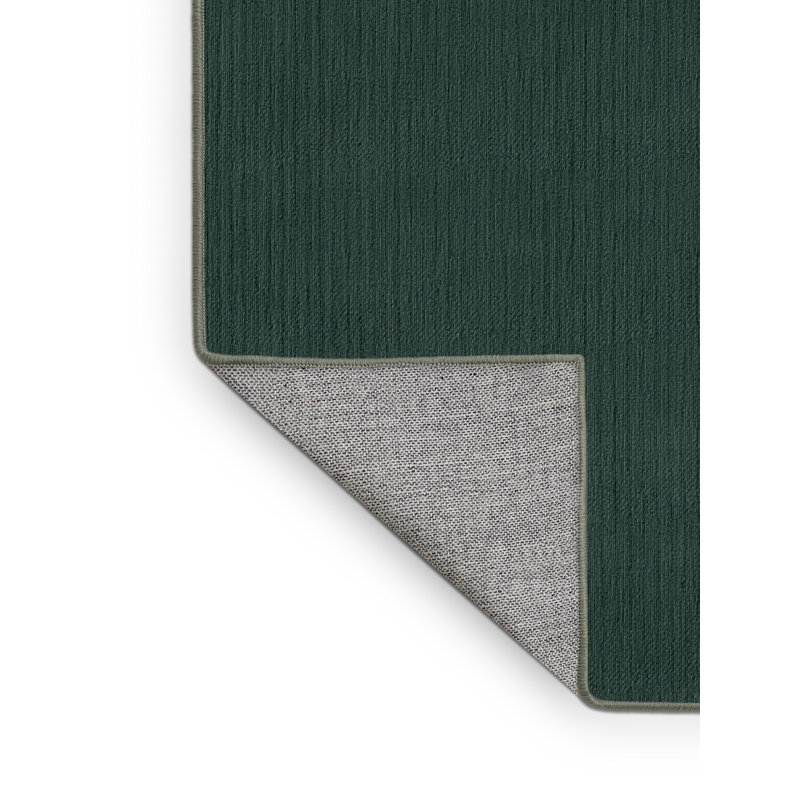 Machine Washable Solid Green Area Rug, Round 7'