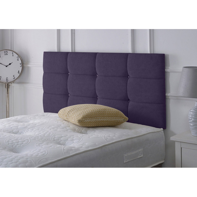 Upholstered Headboard, Small Single (2'6), Purple Chenille