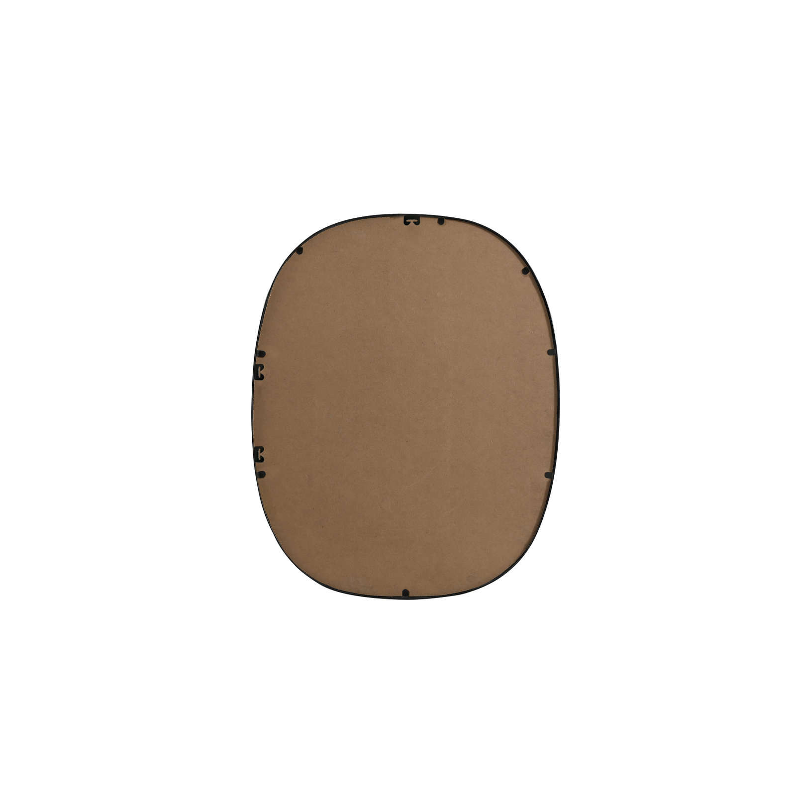 Sabine Metal Curved Oval Wall Mirror, Black, 30" x 24"