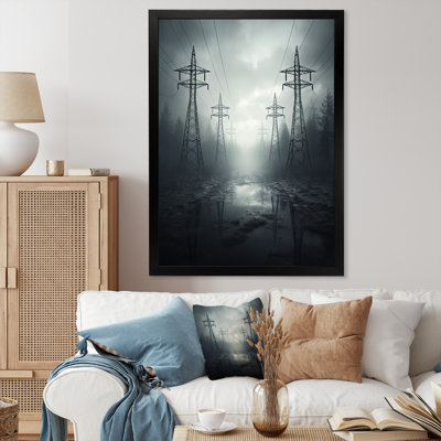«Silver Streaks Power Lines», impression sur toile