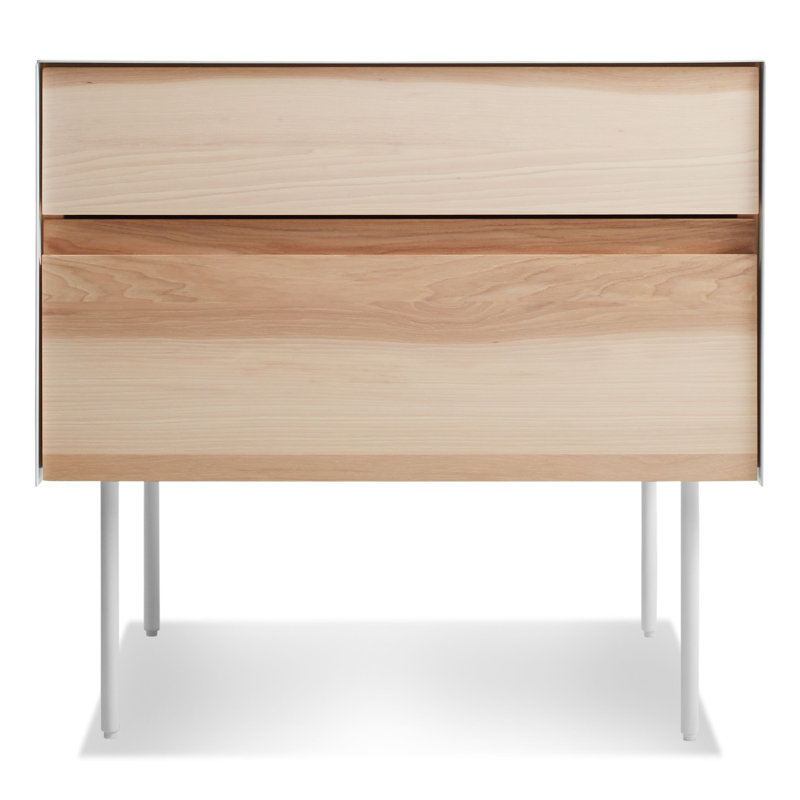 Clad 2 - Drawer Nightstand, Hickory/White