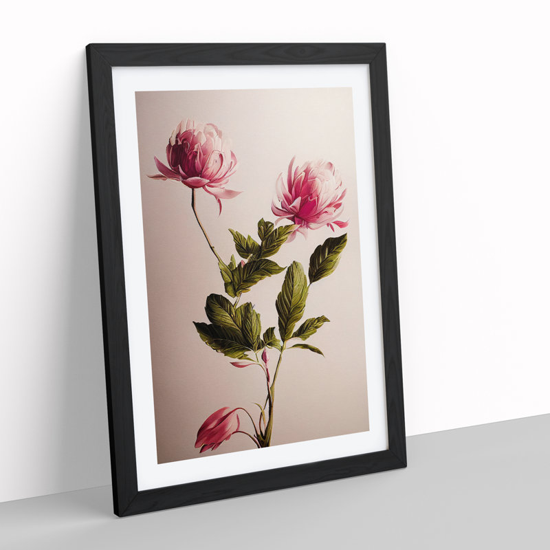 Adorable Flowers - Single Picture Frame Print, Black Framed, 64cm H x 46cm W x 2cm D
