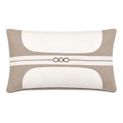 Kelso Buttons Cotton Throw Pillow