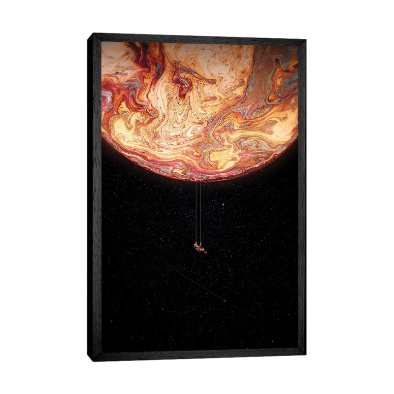 Swing by Nicebleed - Print on Canvas, 101.6cm H x 66.04cm W x 3.81cm D, Black Framed