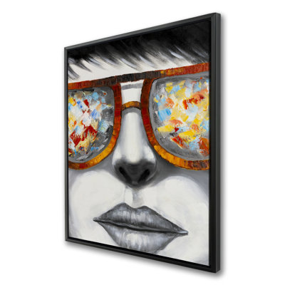 Lunettes de soleil colorées - Art figuratif moderne sur toile