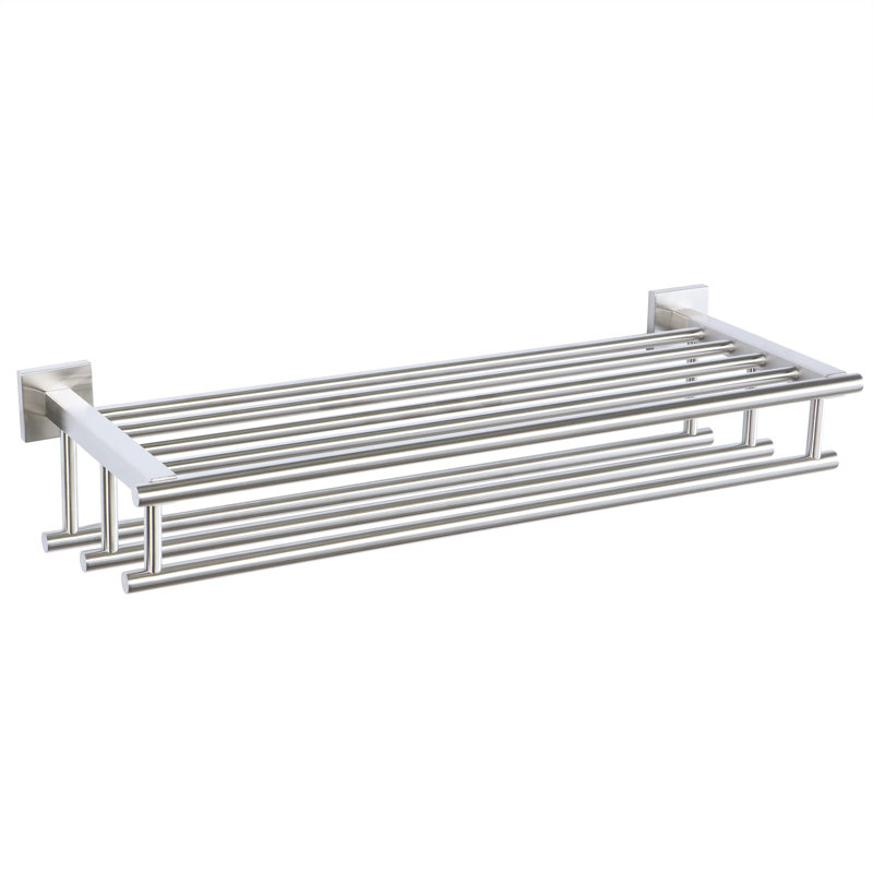 Porte-serviettes mural, Nickel brossé incorrect, H 5,13 po x l 20 po x P 7,9 po