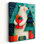 Festive, ours polaire, cadeaux, abstrait, arbre de Noël contemporain, paysage d'hiver, art mural