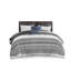 Ensemble d'édredon en coton 3 pièces avec capitonnage en chenille gris-113361368