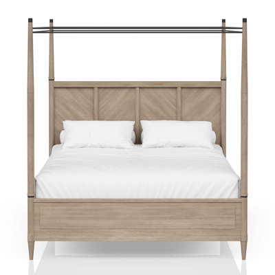 Queen Canopy Bed In Sand Finish