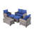 6-piece Wicker Rattan Outdoor Patio Set With Sectional Sofa And Storage Table-106632303