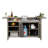 Outdoor Aluminum Grill Cart PE Wicker Bar Cart and Cabinet with Storage