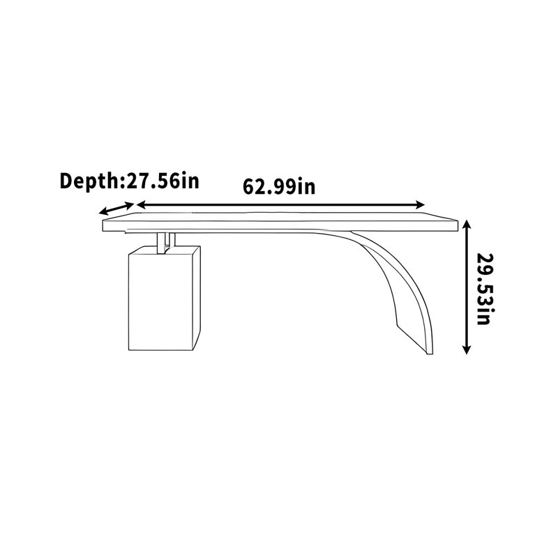 Bercht, H 29,53 po x l 62,99 po x P 27,56 po