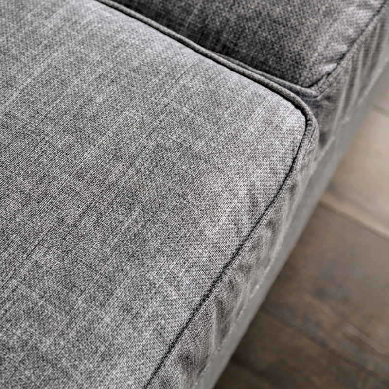 Upholstered 74'' Loveseat, Light Gray 100% Polyester