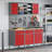 Set Of 5 Steel Large Height-Adjustable Work Cabinet-785784995