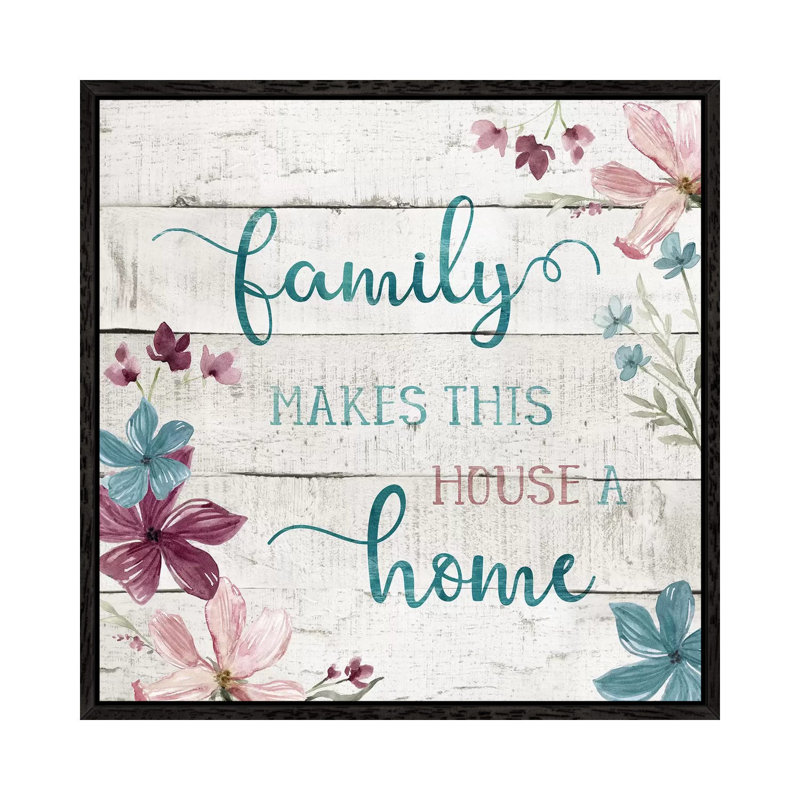 Family Home by Carol Robinson - Print on Canvas, Black Framed, 66.04 cm H x 66.04 cm W