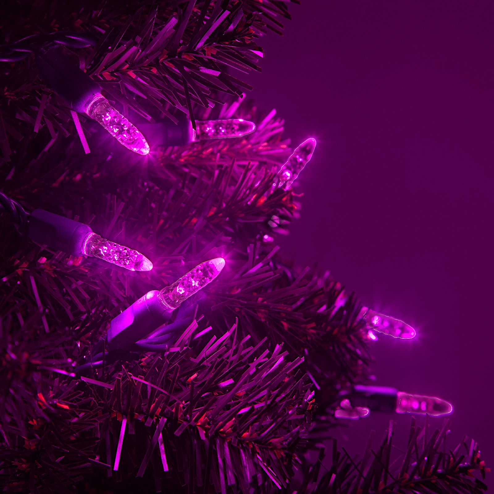 24' 70-Light LED Christmas String Lights, Pink