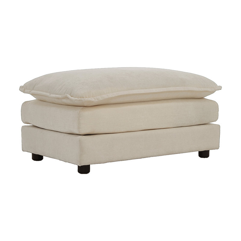 Chenille Fabric Ottomans Footrest To Combine With 2 Seater Sofa (Only Including Ottoman), Beige