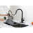 Matte Black Stainless Steel Kitchen Sink Faucet With Reliable Pull Down And Single Handle