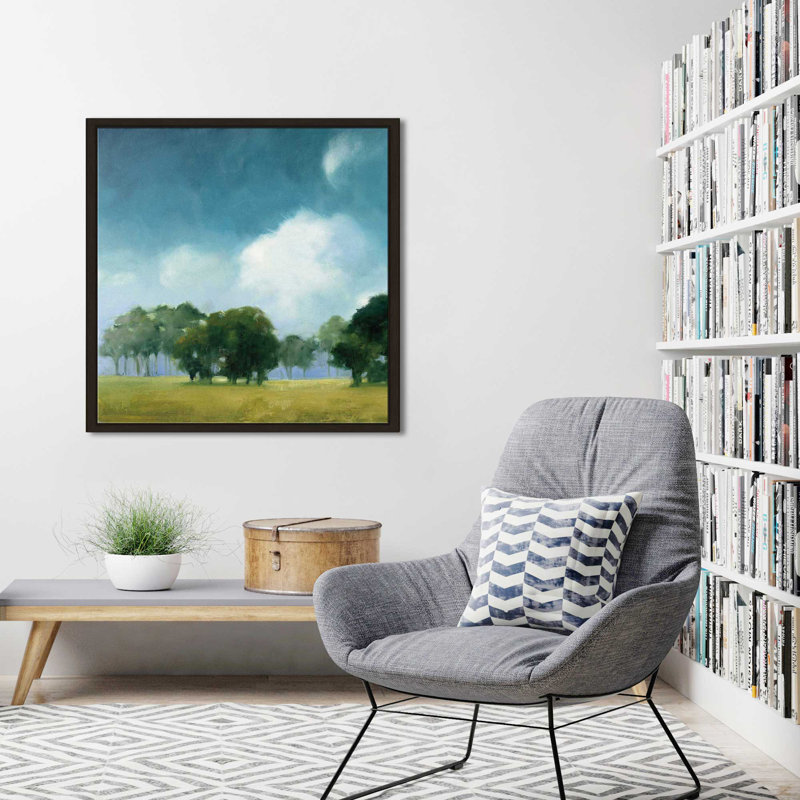 Cloud Dance I - Peinture, Cadre flottant espresso, H 31,5 po x l 31,5 po x P 2 po