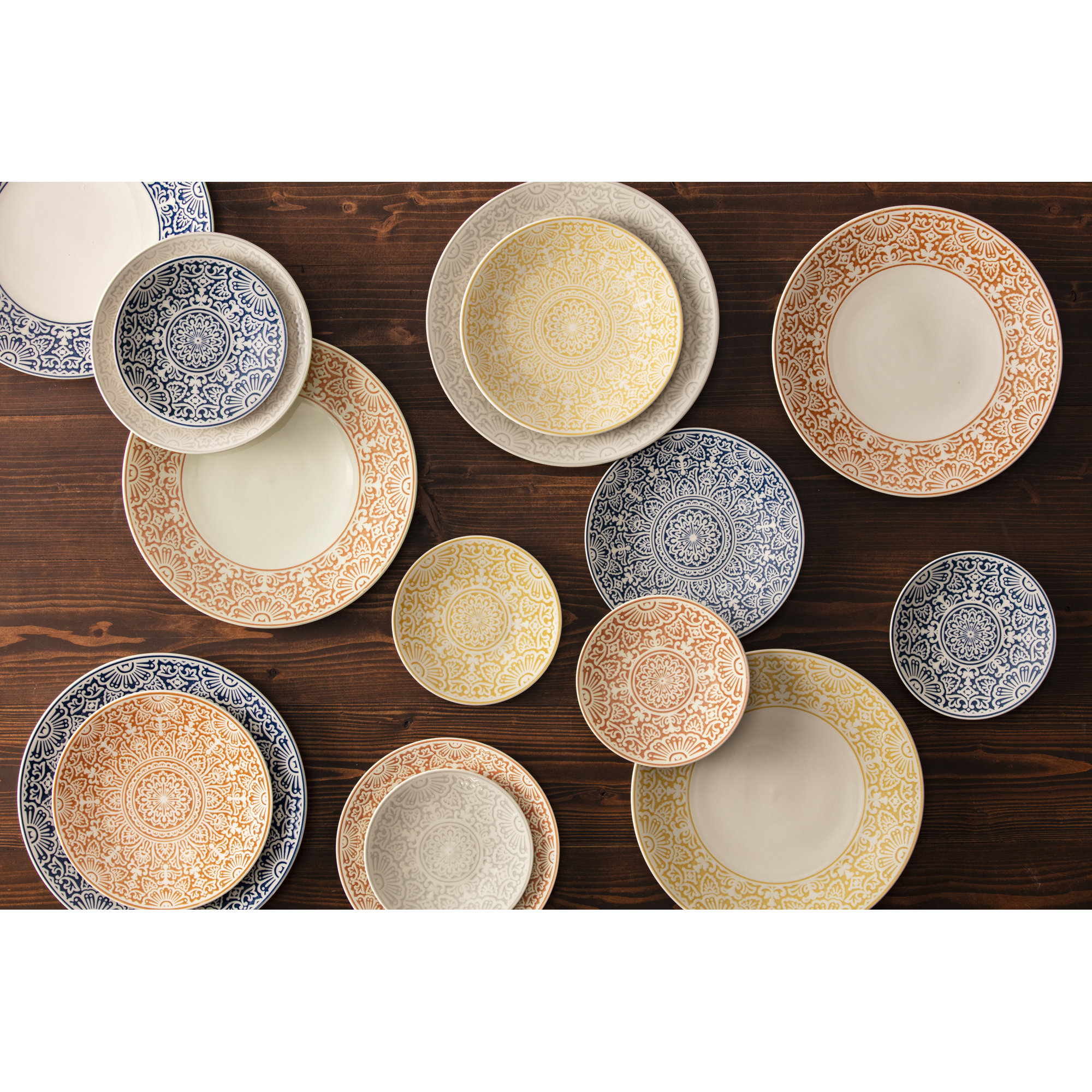 Fortessa Havana Porcelain, 8.5" Coupe Salad Plate (Set of 4), Honey, Adobo