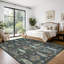 Tapis intérieur lavable à la machine 8 pi x 10 pi à motif abstrait à poils courts avec envers antidérapant vert foncé 8 pi x 10 pi-1318366918