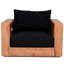 Chaise de patio en teck avec coussins Gazel-86506438