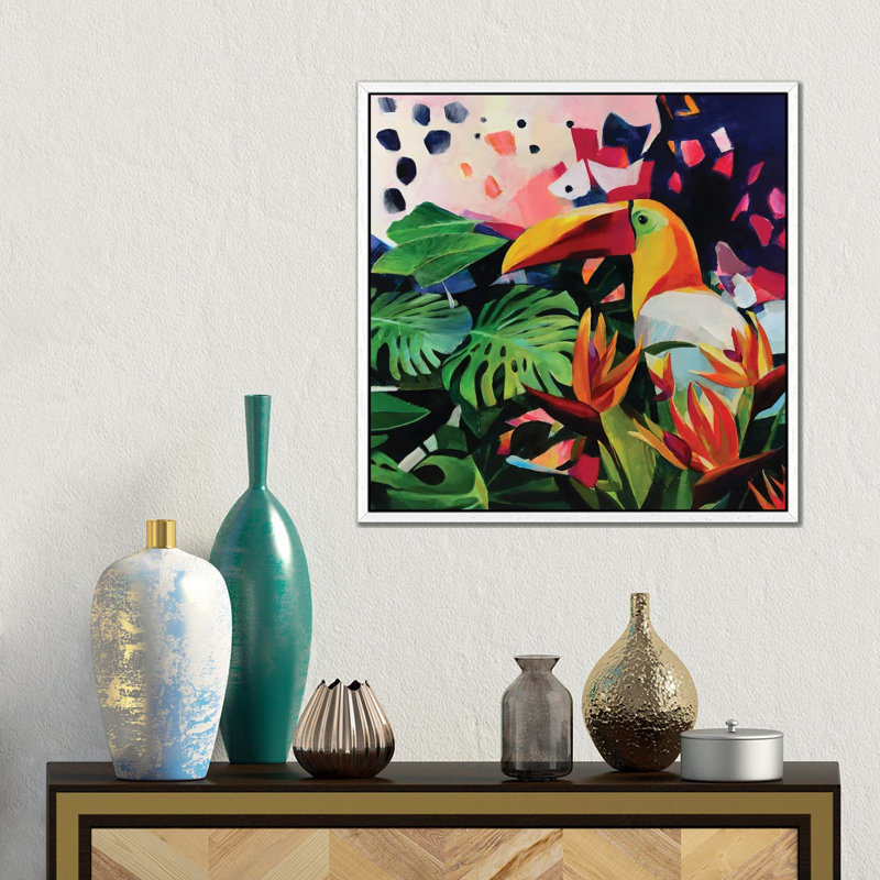 Unknown World III 1 Piece Wall Art on Canvas, 45.72 cm H x 45.72 cm W, White Framed