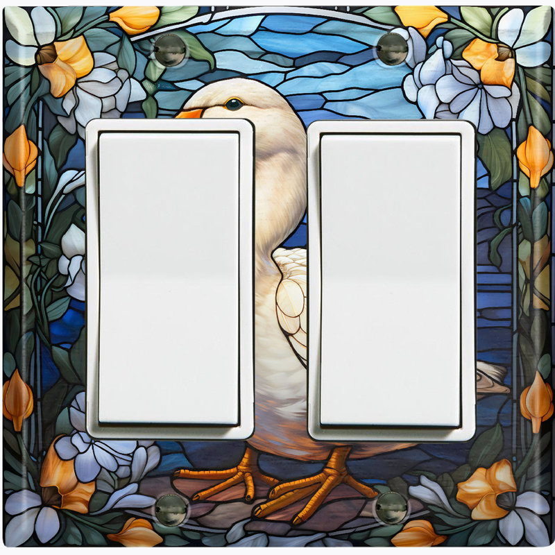 Nature Themed 2 - Gang Toggle Light Switch Standard Wall Plate