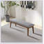 Banc Warren en tissu de frêne Design simple, confortable et durable, banc multifonctionnel