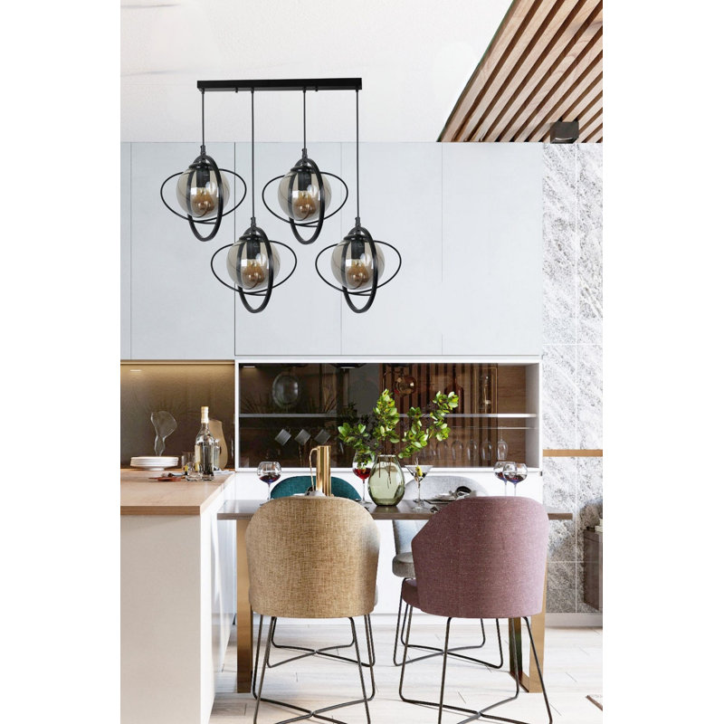 Chandle Chandelier, Black/Fume