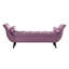 Banc rembourré en velours mauve avec deux coussins, siège de bout de lit-129757615-129757618