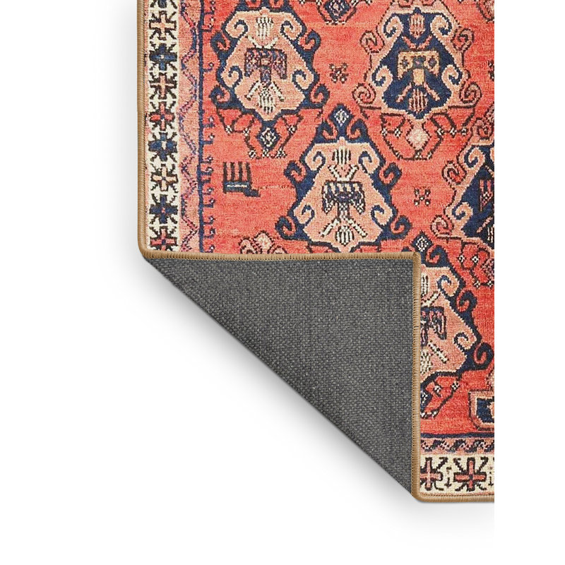 Tapis rouge/vert traditionnel, Rectangle 4 pi x 6 pi