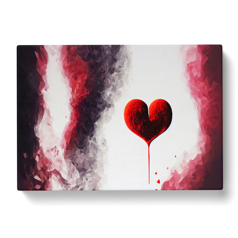 Beautiful Love Heart - Wrapped Canvas, 35cm H x 50cm W x 3cm D