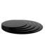 Plateau de table en verre trempé de 2/5 po d'épaisseur, rond de 36 po, noir, avec bord fonctionnel et magnifique, pour les espaces de repas de bureau