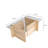 Modern Coffee Table, Sapphire Color, 41.3 x 15.7 x 25.6 inches | 100% Melamine Coated Chipboard, Thickness: 0.7 inches | Elegant Design, Easy Assembly, Ideal for Living Room & Contemporary Spaces